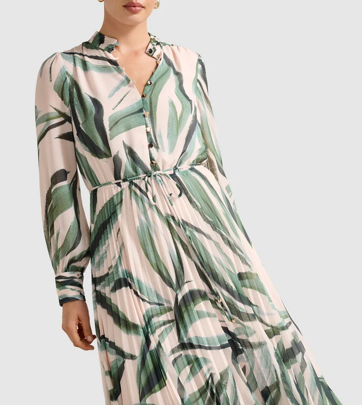 forever new  ANNABEL Button Through Midi Dress for Women | Best Price UAE